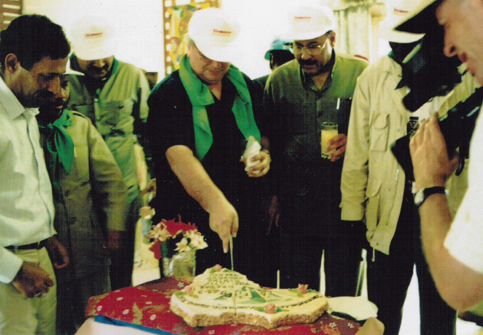H.E. Denis Briand (center), Ambassador of Canada to Republic of Guinea at the opening ceremony of Aredor Mines (1997).
